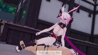 Passionate sparring with Yae Kasumi