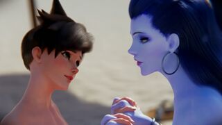 Widowmaker And Tracer Beach Ride [Ent_Duke][4K]