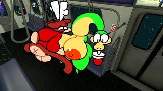 cain titfucks lucy on a train