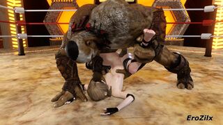 Aerith Dominated by Goro on Stage.