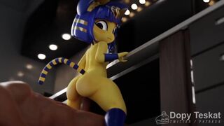 Ankha Riding a Fan - Dopy Teskat