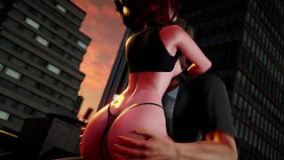 Fuck Azraesha on the rooftop