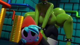 Piranha Plant fucks Shy Gal