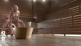 Ashley Graham, After Saving The World, Enjoys Some Time In The Sauna [RuriaRaw]