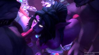 Tyrande Worgen threesome