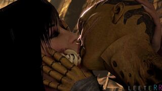 d vorah and mileena kissing