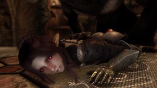 Skyrim - Saffy Does A Little Bit Of Werewolf Training