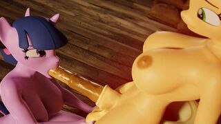 [Erostud] Applejack X Twilight oral fondle