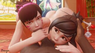 DVa and Mei Teamwork Training (black) [Bewyx]