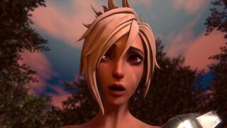 Riven Cowgirl in a forest (topless)