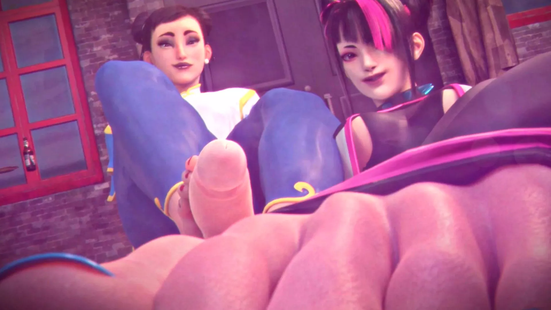 Chun-Li And Juri Vs You [AllFs3D][4K]