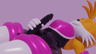 Tails Cosplaying Rouge [eggsaladsandwich]