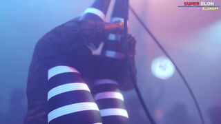 Breaking news puppet on public