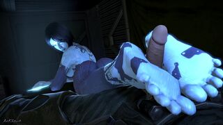 Cortana Footjob [No Transparency][AnKhajiit]