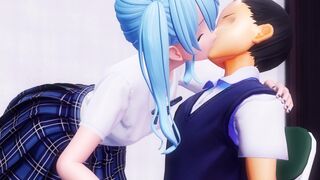 Suisei showed me sakamata sex and gave me a handjob