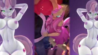 MLP Red-Pink-Blue-Black-Orange tits HMV v2