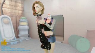 [Boldfinger42] Dragonball Z Android 18 as her own Horse Cock (music version)