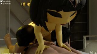 Goth Ankha Riding Cock