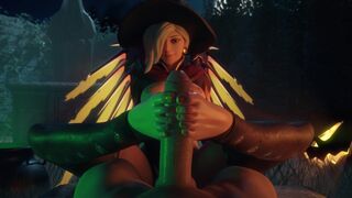 Mercy Footjob (Witch)[VGErotica]