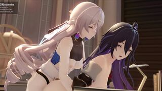 Bronya smashing Seele