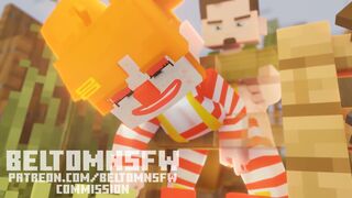 MInecraft Clown stuck in fence (beltomNSFW)