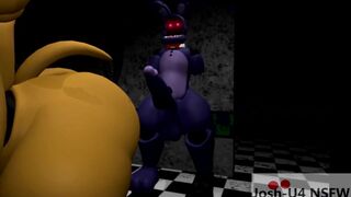Whithered Chica penetrated by Withered Bonnie