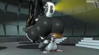 GLaDOS fucks Molten Freddy