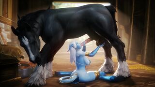 Draenei Serves Stallion with BJ (noname55)