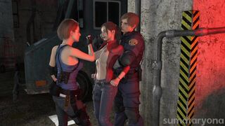 #8 Resident Evil - Claire & Jill belly punching