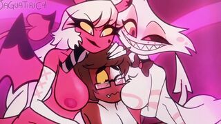 Angel Dust and Verosika Mayday fuck a stranger in the club - Jaguatiric4