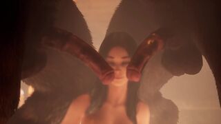 ELF WIFE FUCKS TWO MINOTAURS Wild Life