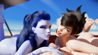 Widowmaker and Tracer summer beach trip (4k)