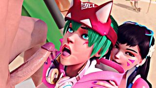 Kiriko And D.va At The Beach [White][Red404][4K]