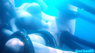 Tifa underwater tentacle hentai!