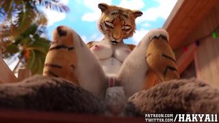 [4K]Tiger anal&threesome