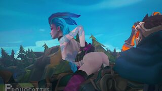 Jinx ganking the mid-lane !