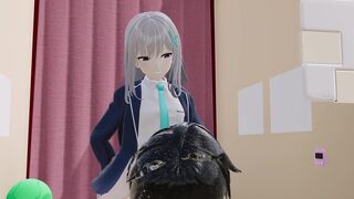 Shiroko the prostitute followed by a creepy man fall to pleasure