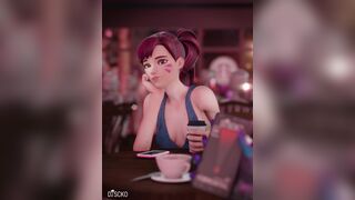 D.Va And Sombra In The Café