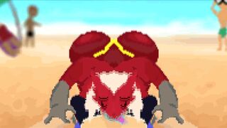 [4K]Blaziken Trainer On The Beach