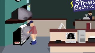 [4K]Ring Girl In A Electronics Store