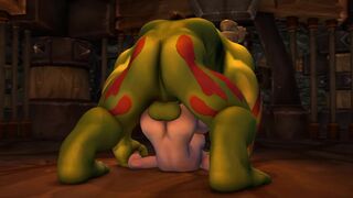 Tyrande gets fucked and impregnated by an orc