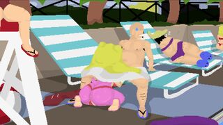 [4K]Amy Rose finds a stranger in desperate need at the public pool