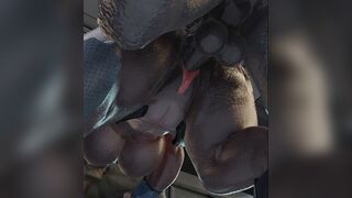 Female Sangheili gets double creampied [Sangpress]