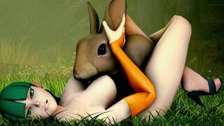 Bunny fucks Morrigan [Santalol]