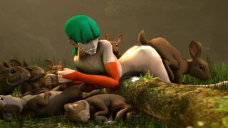 Morrigan loves bunnies [Santalol]