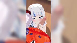 Gura Masturbating Kiara [Suzutaro3D]