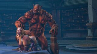 Garrosh fuck Jaina in doggy style
