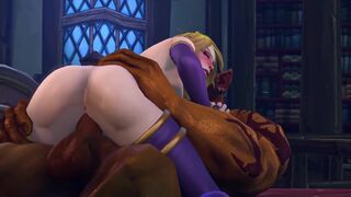 Garrosh fuck Jaina in reverse cowgirl