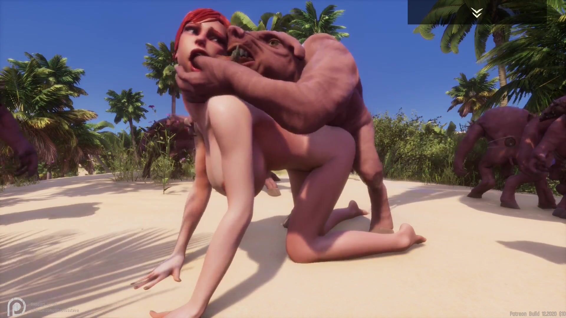 Serena Gangbanged By A Pack Of Pigmen