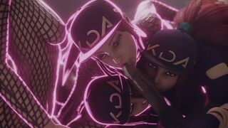 Akali shows of her cloning (and oral) skills. (black)[Polished Jade Bell]